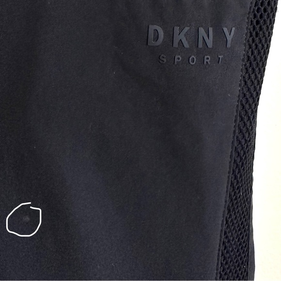 DKNY SPORT Comfortable Black Jogger pants with Mesh Stripe down each leg, Size S - Picture 14 of 15